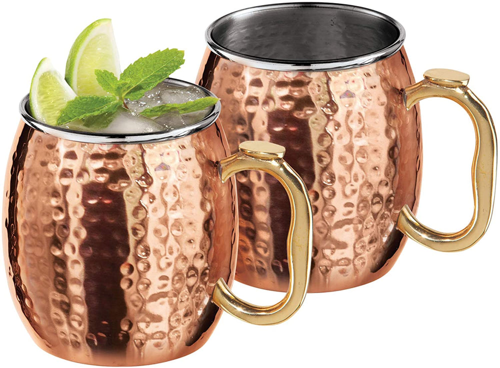 Hammered Moscow Mule Mugs - Set of 2