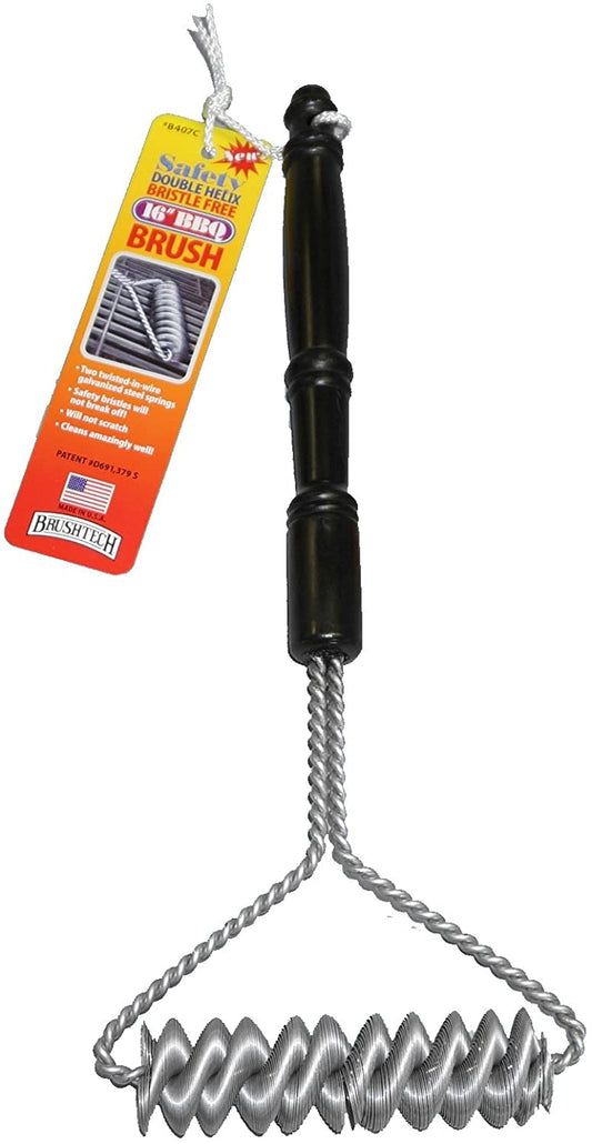 Brushtech Quad Spring Safety Grill Brush, 16"