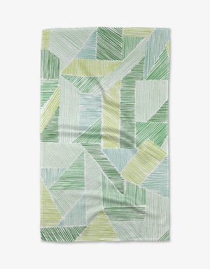 Geometry - Green Kites Tea Towel