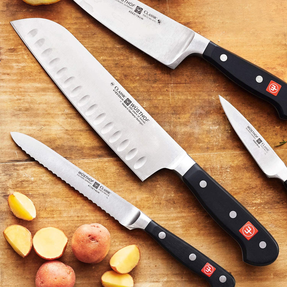 Wüsthof Classic Santoku Knife Hollow Edge - 8 "