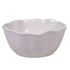 Perlette Cream Melamine Deep Bowl 11 in  x 5 in