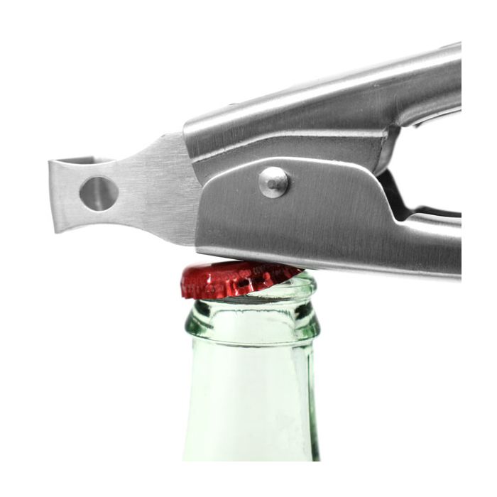 Stainless Steel Tong & Bottle Opener - 17"