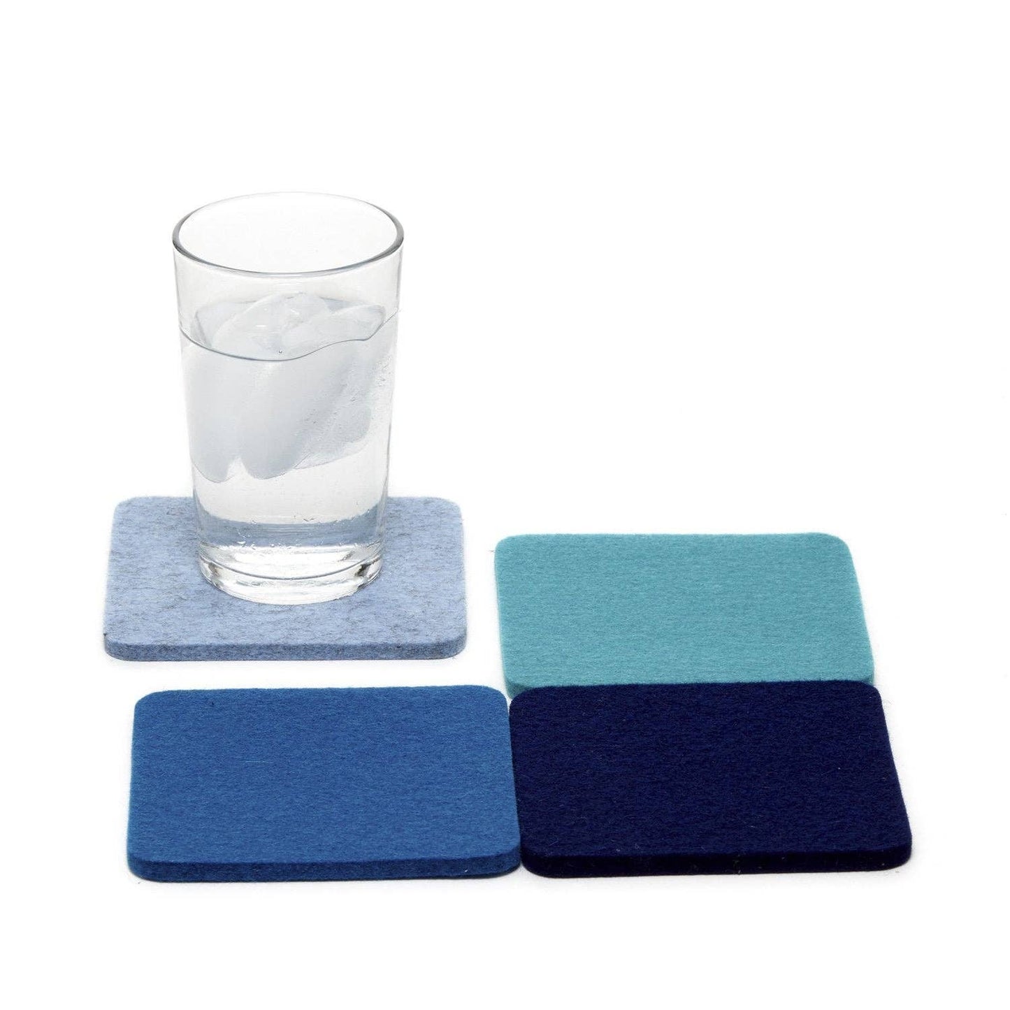 Graf Lantz - Bierfilzl Merino Wool Felt Square Coaster Multi 4 Pack: Ocean