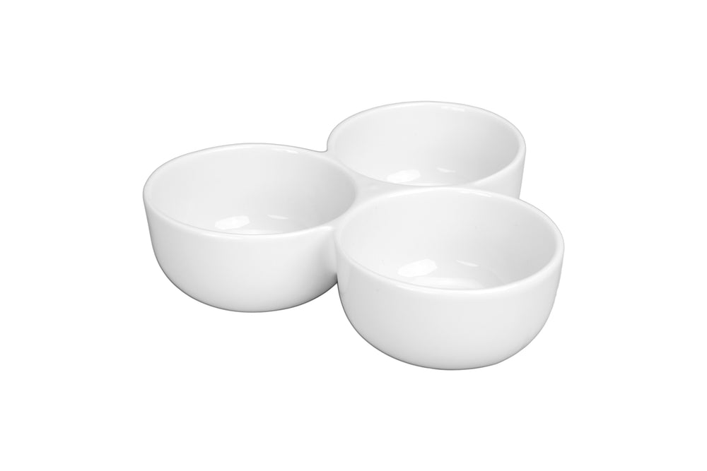 3 Section Joined Dip Bowls