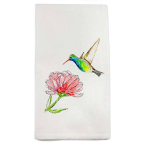 
            
                Load image into Gallery viewer, Hummingbird with Flower Dishtowel
            
        