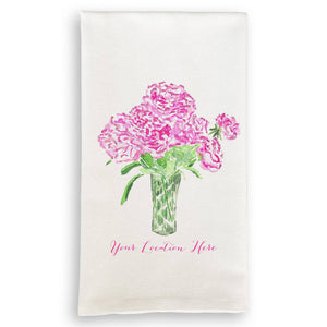 Peonies in Vase Dishtowel