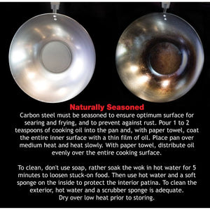 Helen's Asian Kitchen Carbon Steel Wok Set - 13.5"