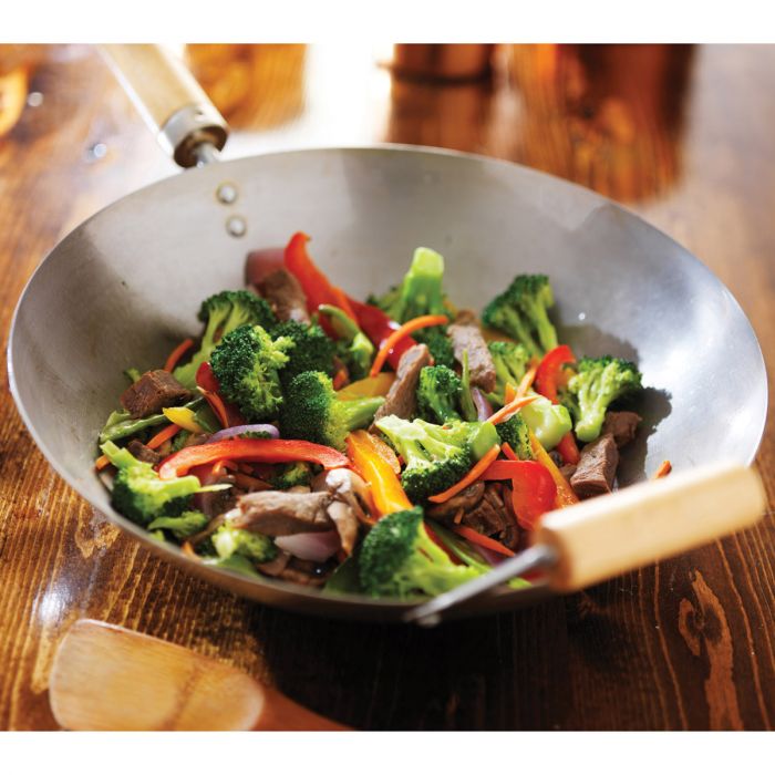 Helen's Asian Kitchen Carbon Steel Wok Set - 13.5"