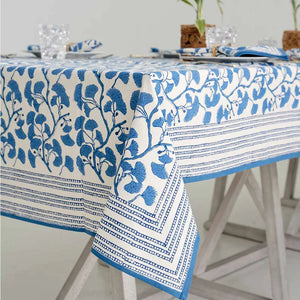 
            
                Load image into Gallery viewer, Pomegranate Ginkgo Blue Tablecloth
            
        