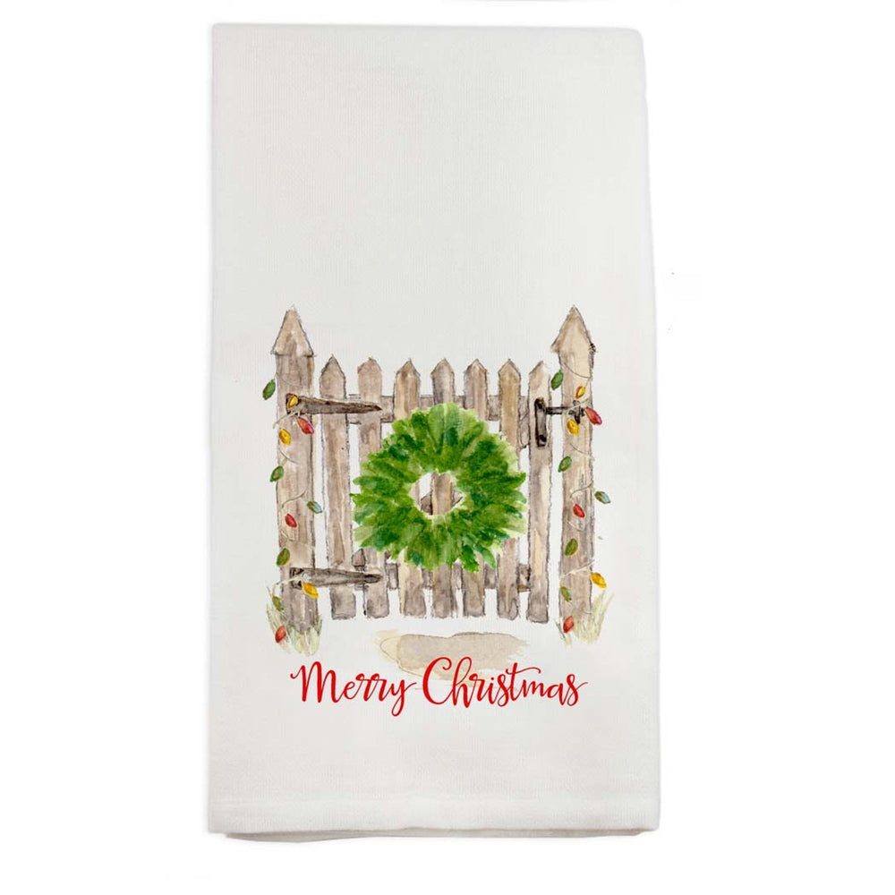 
            
                Load image into Gallery viewer, Christmas Gate with Merry Christmas Dishtowel
            
        