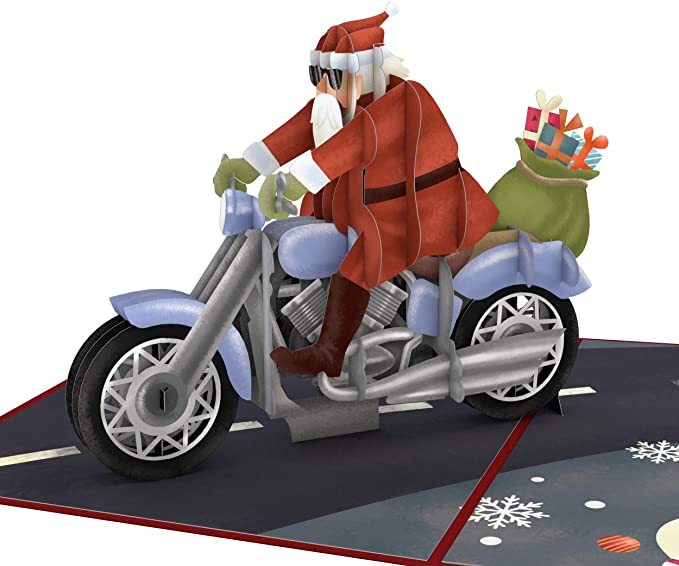 
            
                Load image into Gallery viewer, Lovepop Santa Biker Card
            
        