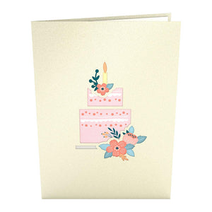 Lovepop Floral Birthday Cake Card