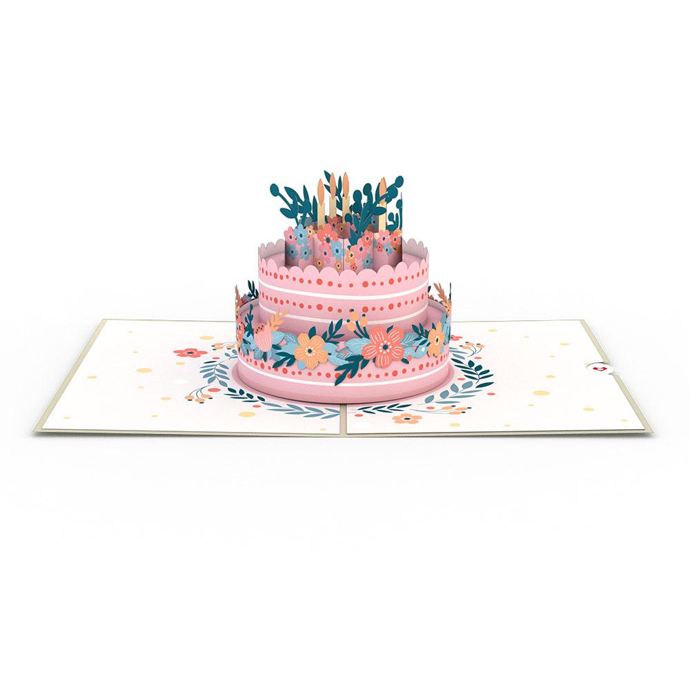 Lovepop Floral Birthday Cake Card