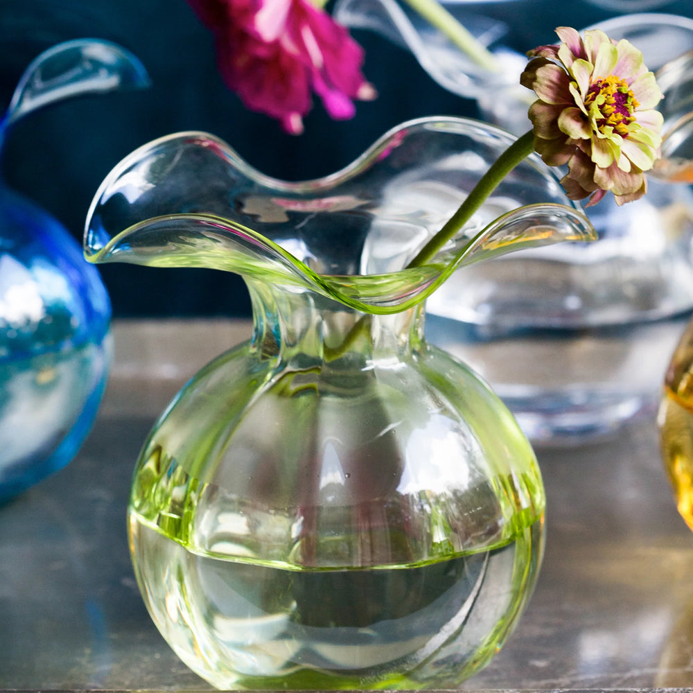 Vietri Hibiscus Glass Bud Vase