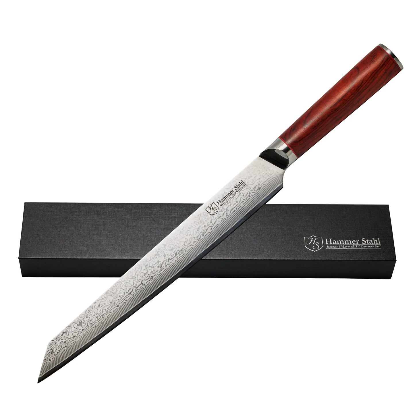 Hammer Stahl Damascas Steel Slicer Knife - 10"