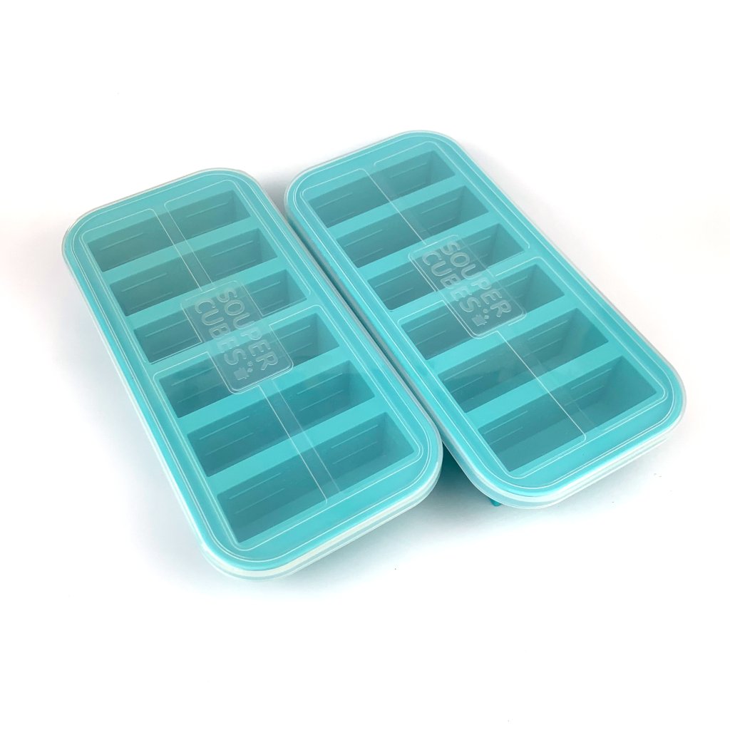 Souper Cubes Freezing Tray, 1/2 Cup, 2 Pack - Aqua