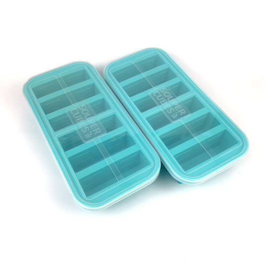 Souper Cubes Freezing Tray, 1/2 Cup, 2 Pack - Aqua