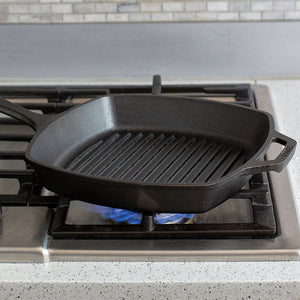 
            
                Load image into Gallery viewer, Lodge Square Cast Iron Grill Pan - 10.5&amp;quot;
            
        