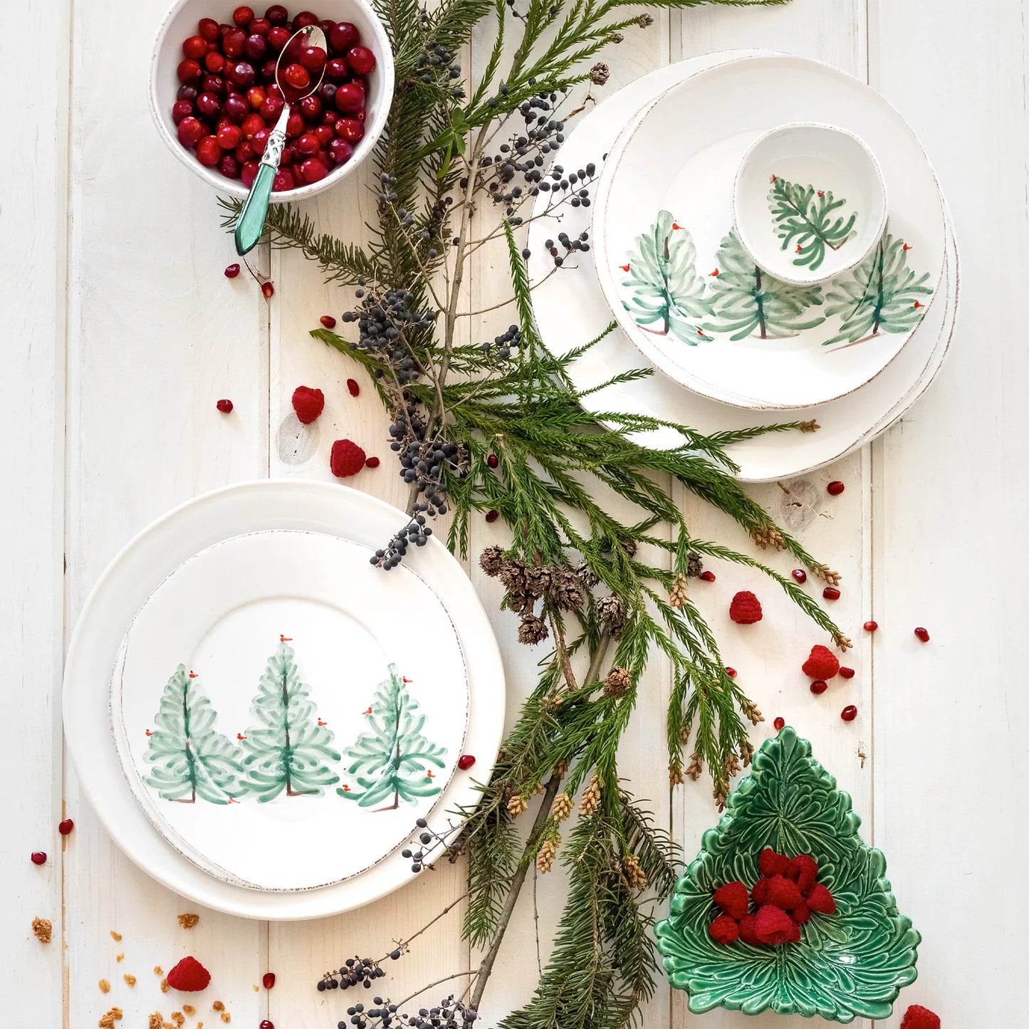 Vietri Lastra Holiday Salad Plate