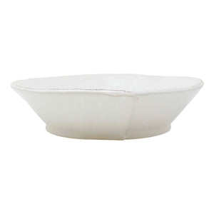 Vietri Lastra White Large Shallow Serving Bowl