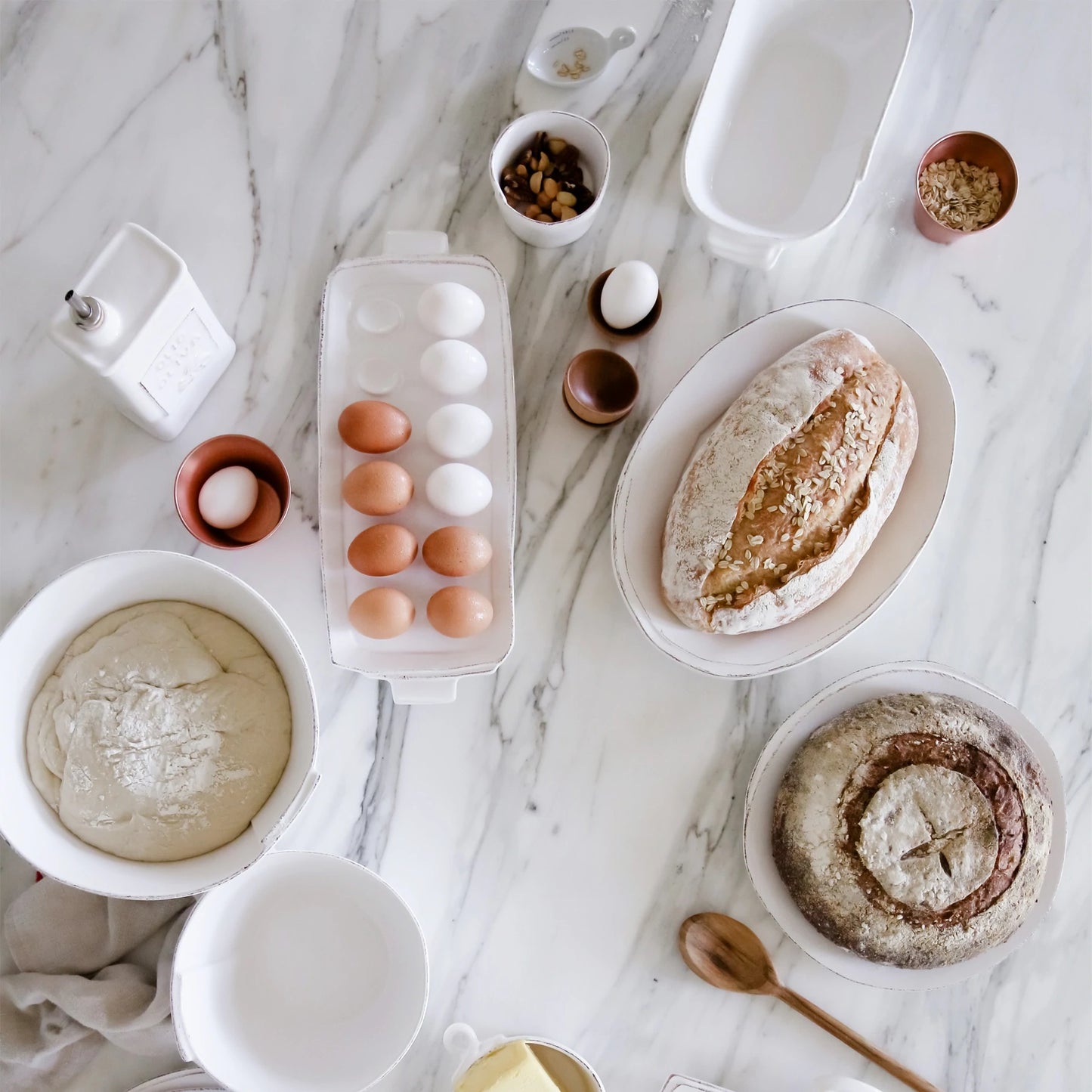 Vietri Lastra White Olive Oil Can