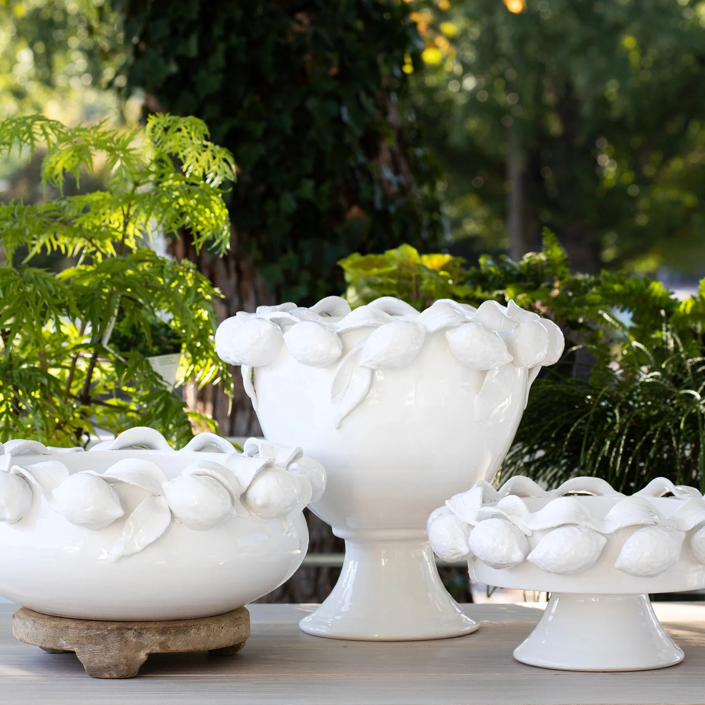 Vietri Limoni White Figural Centerpiece