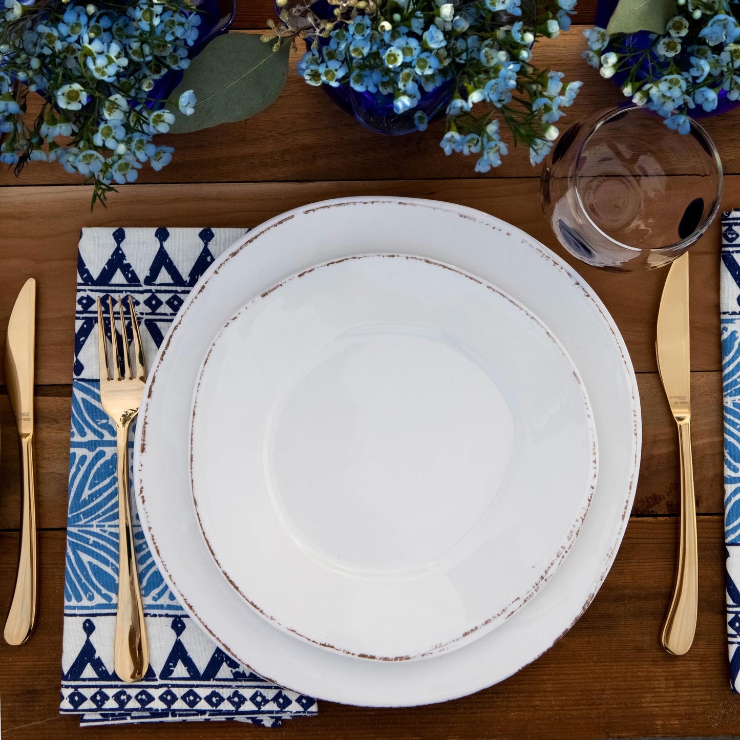 Vietri Melamine Lastra White Dinner Plate