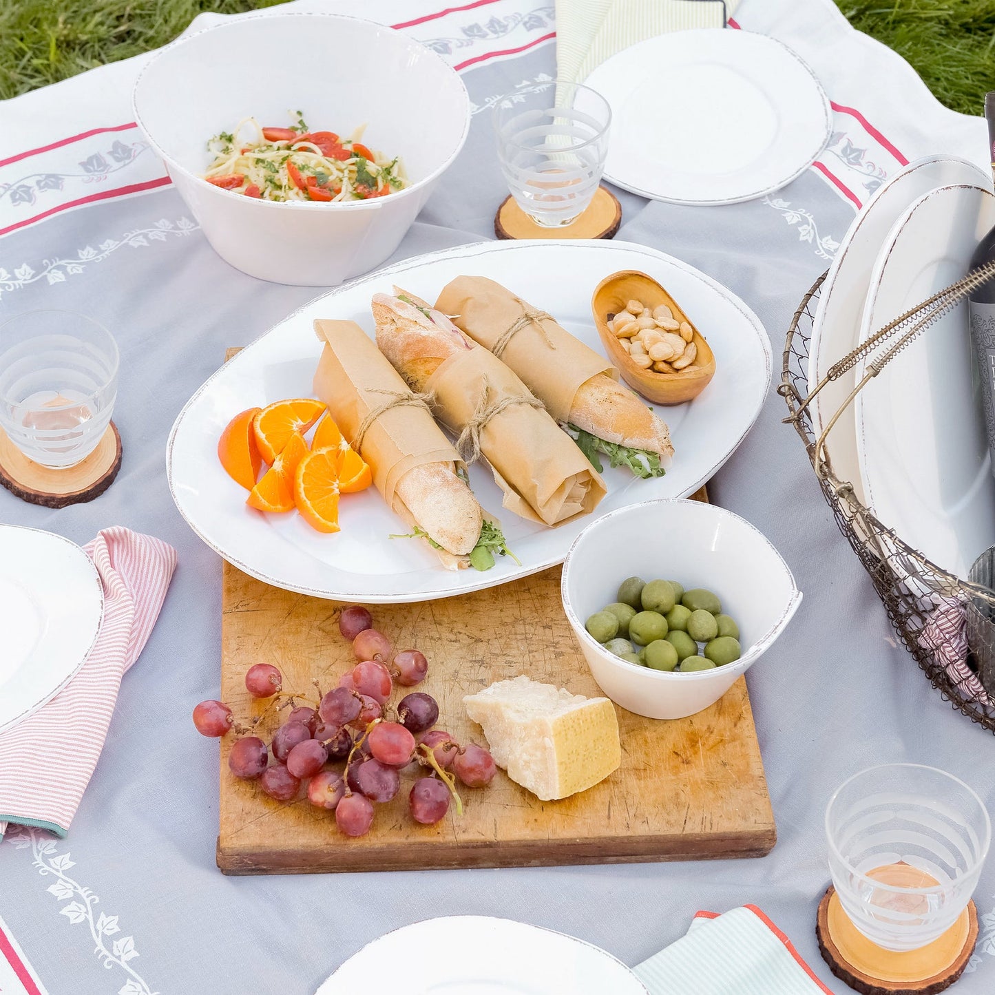Vietri Melamine Lastra White Stacking Cereal Bowl