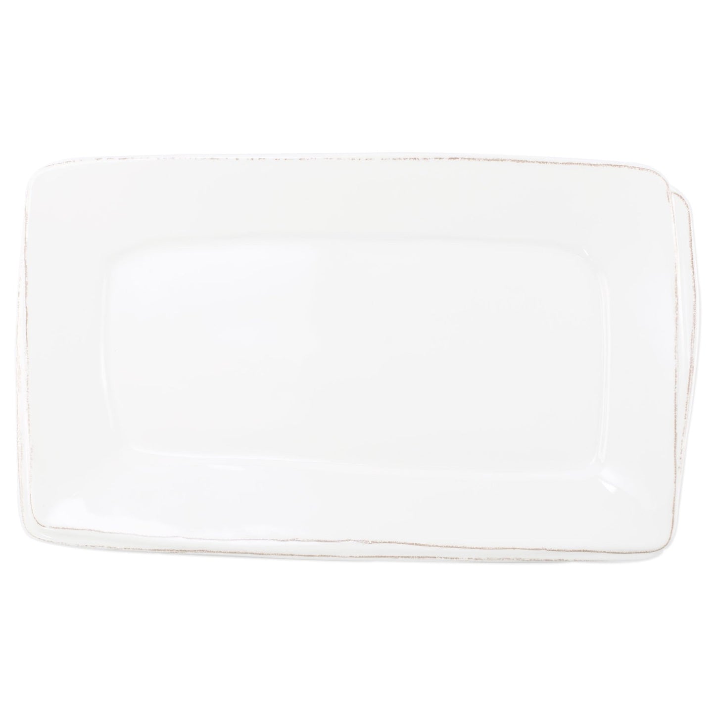 Vietri Melamine Lastra White Rectangular Platter