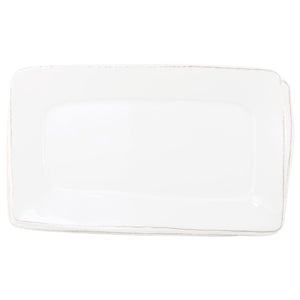 Vietri Melamine Lastra White Rectangular Platter