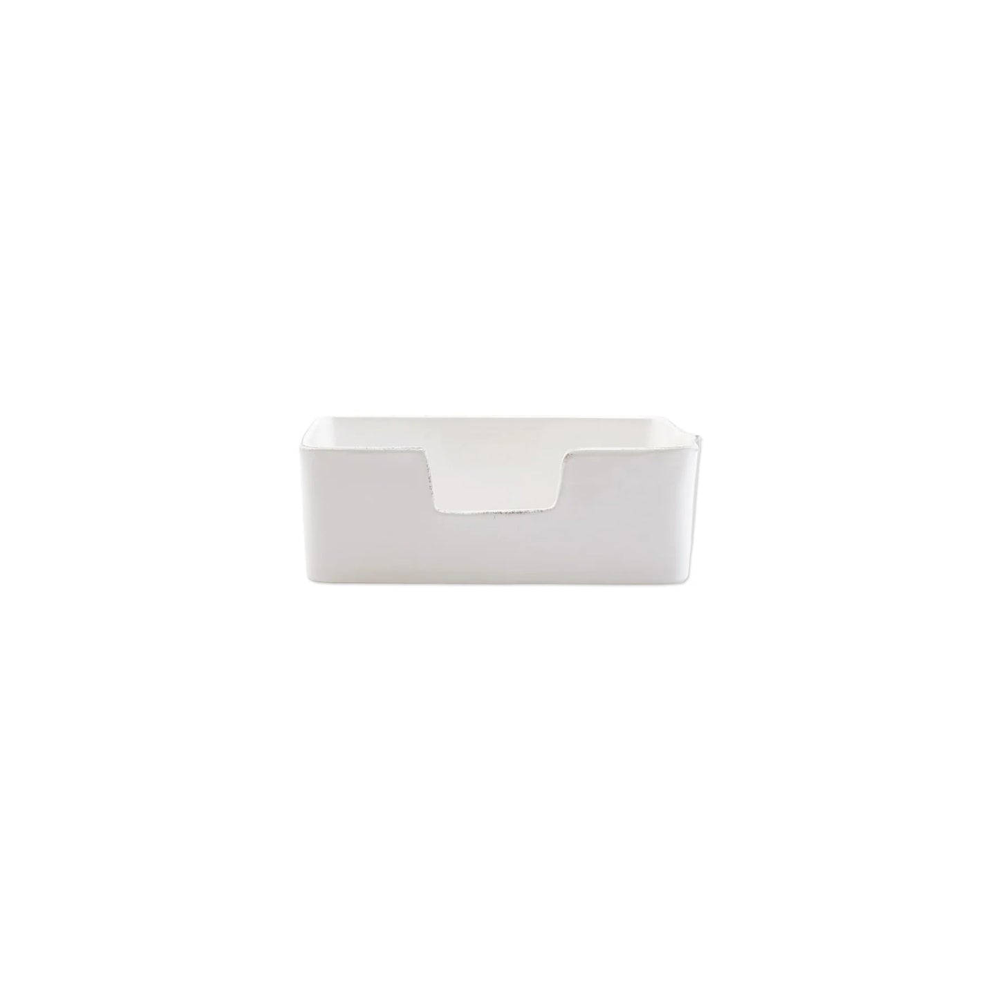 Vietri Melamine Lastra White Guest Napkin Holder