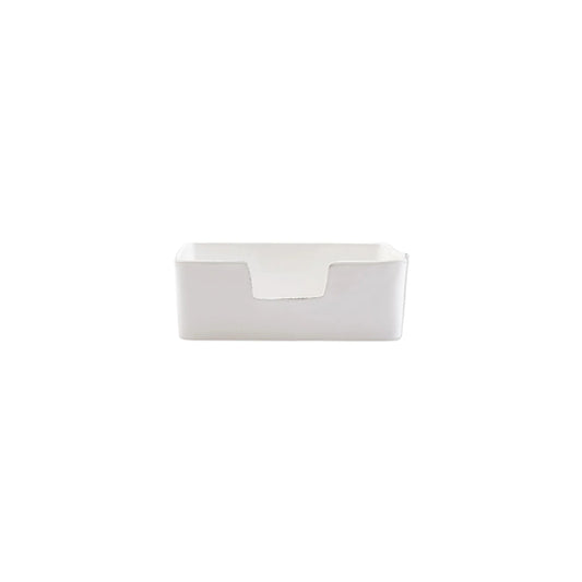 Vietri Melamine Lastra White Guest Napkin Holder