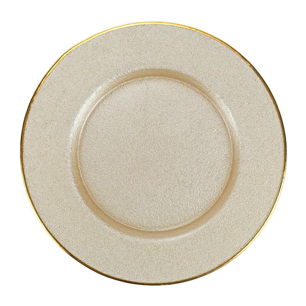 Vietri Metallic Glass Pearl Service Plate/Charger