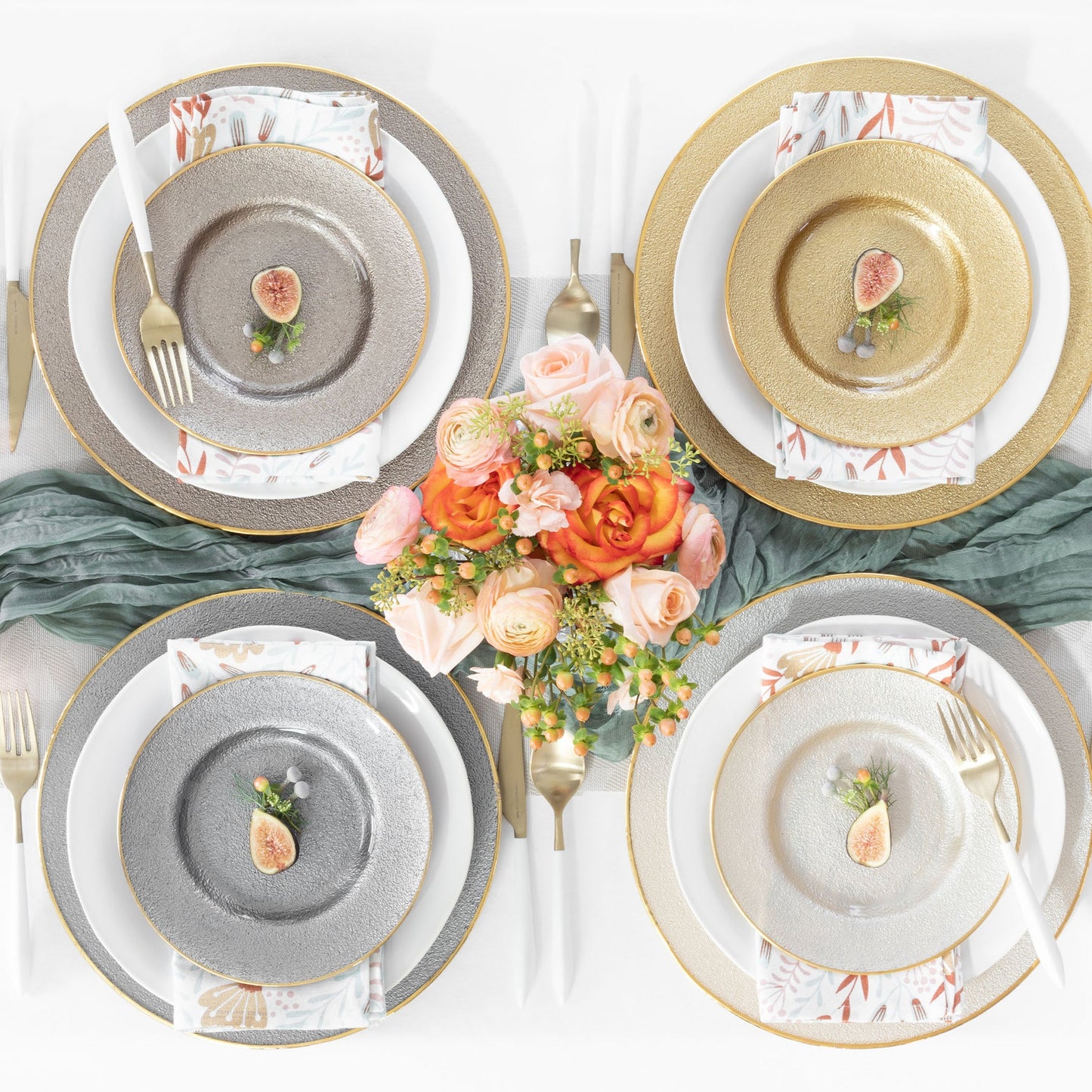 Vietri Metallic Glass Pearl Service Plate/Charger