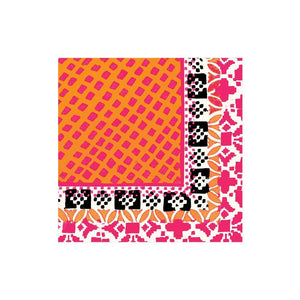 Caspari Frida Black & White Cocktail Napkins, Set of 20