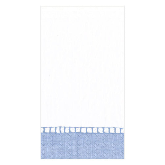 Caspari Linen Border Guest Towel Napkins, Set of 15