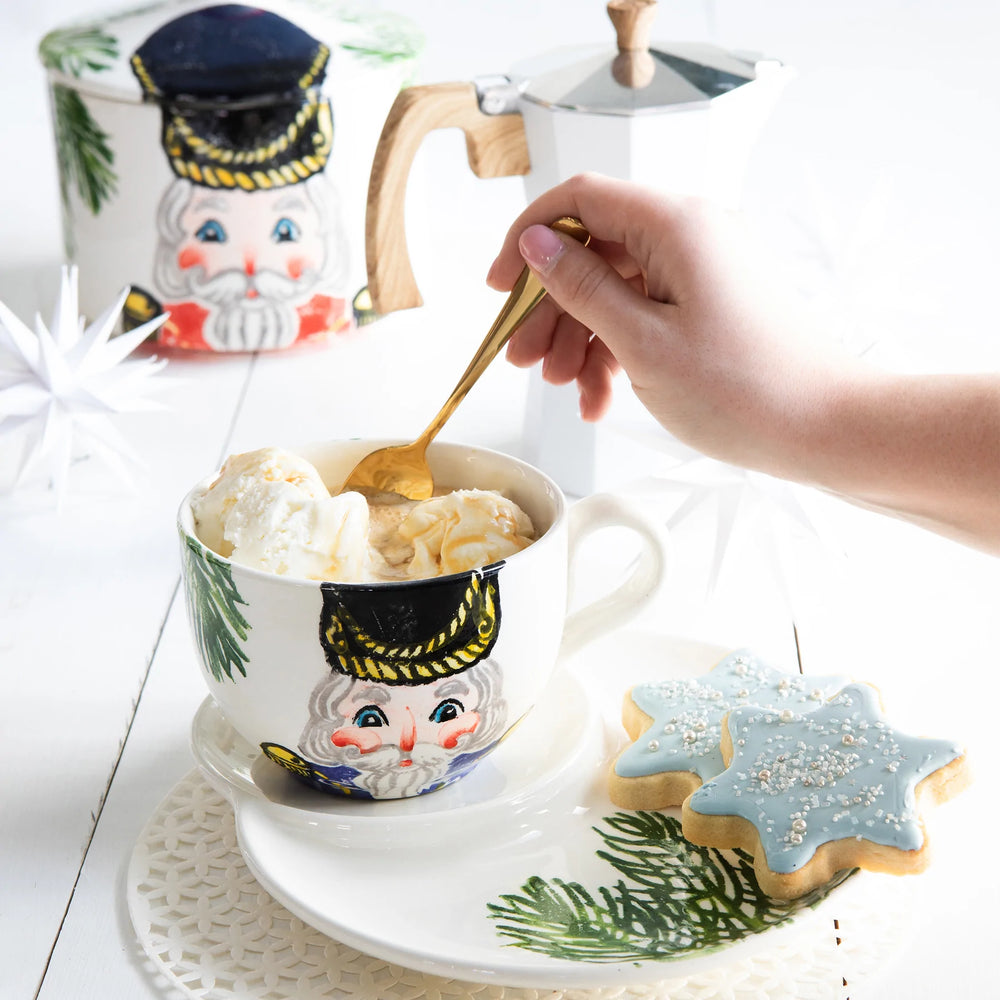 Vietri Nutcracker Jump Cup & Tray