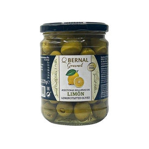 Bernal Lemon Stuffed Olives in glass jar