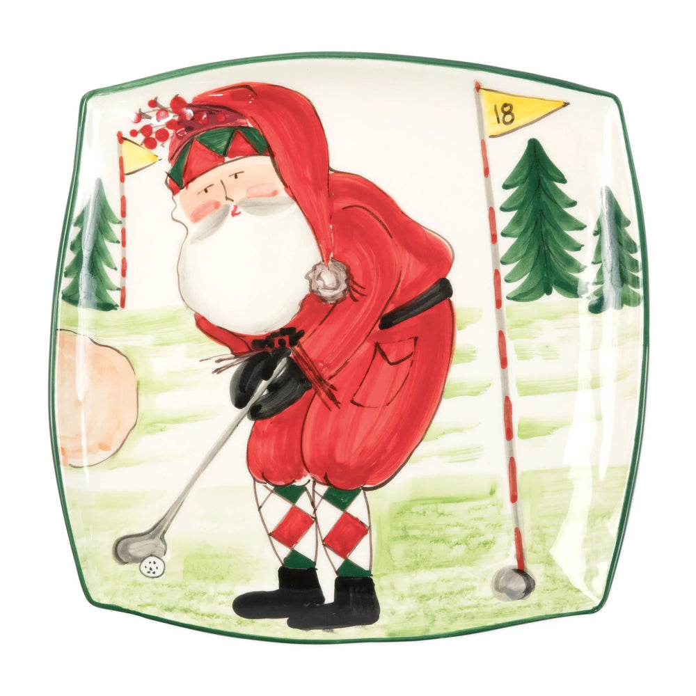 
            
                Load image into Gallery viewer, Vietri Old St. Nick Square Platter - Golfing
            
        