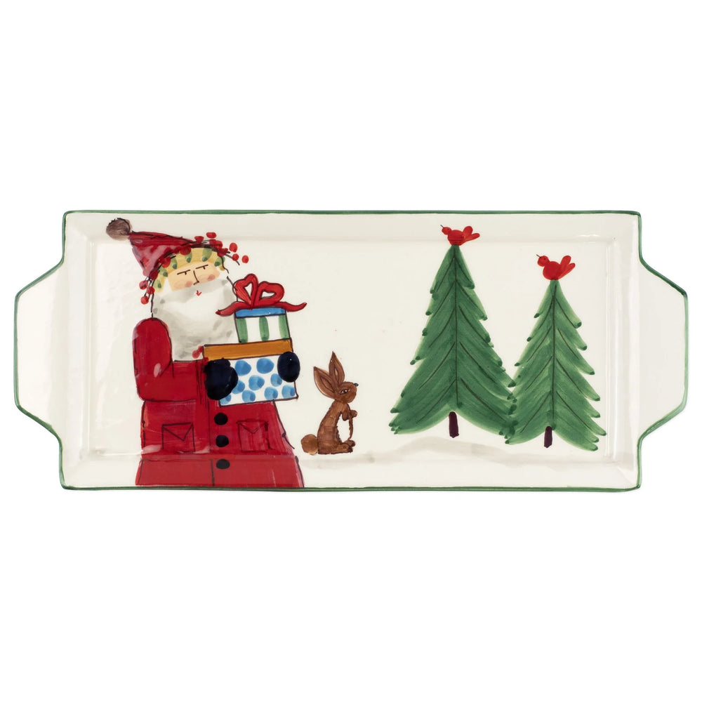
            
                Load image into Gallery viewer, Vietri Old St. Nick Handled Rectangular Platter
            
        