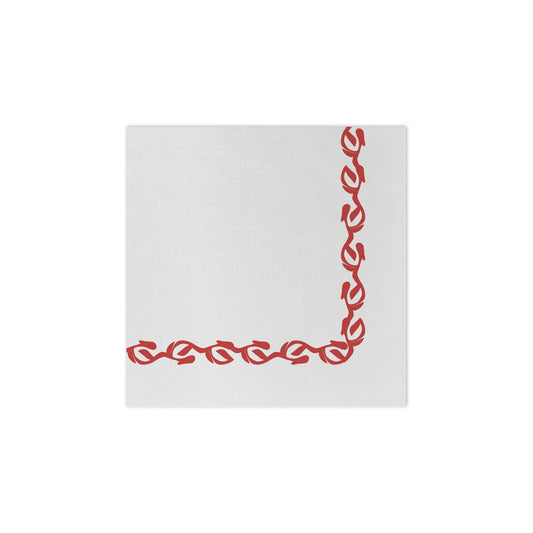 Vietri Papersoft Napkins Florentine Red Cocktail Napkins, Pack of 20