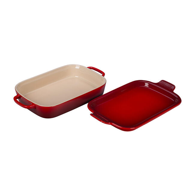 Le Creuset Rectangular Dish with Platter Lid, 3Qt