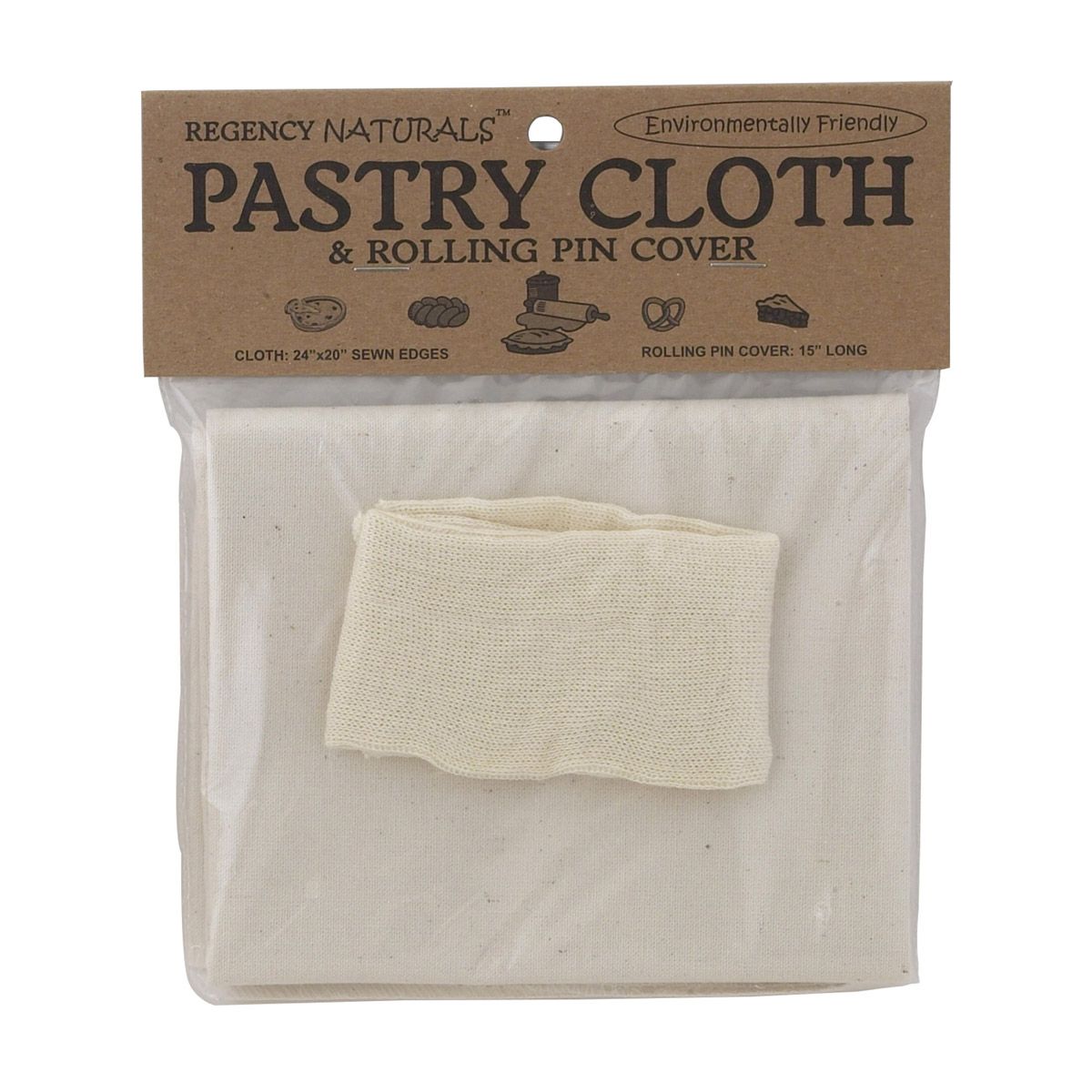 Harold Import Co, Inc Pastry Cloth with Rolling Pin Cover
