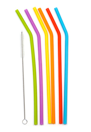 Silicone Straws With Brush