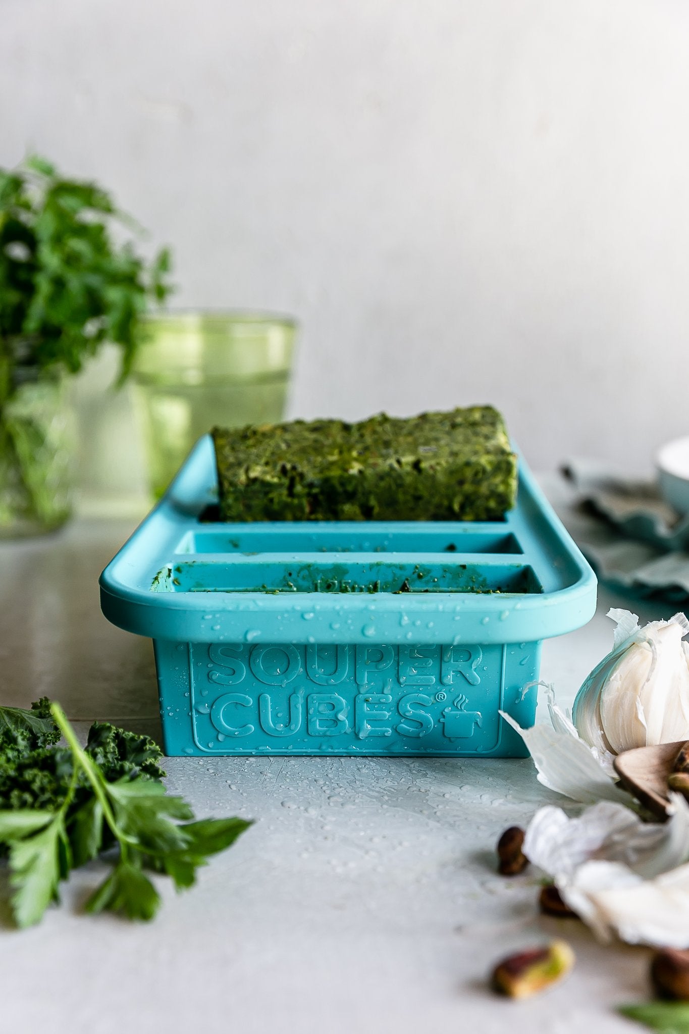Souper Cubes Freezing Tray, 1/2 Cup, 2 Pack - Aqua
