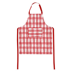 
            
                Load image into Gallery viewer, Vietri Bohemian Linens Plaid Apron - Red/ White
            
        