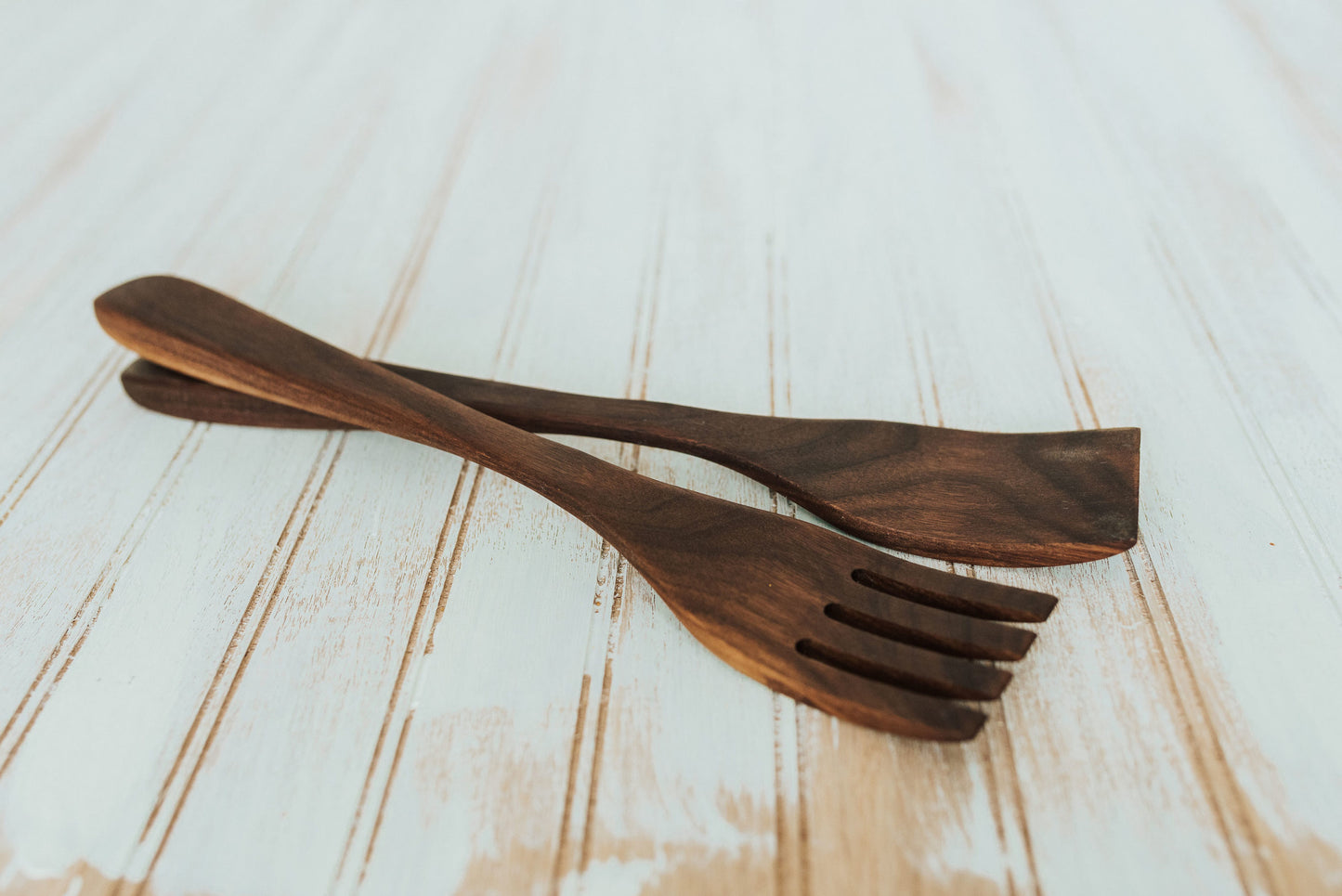 American Walnut Salad Servers/Oil Finish