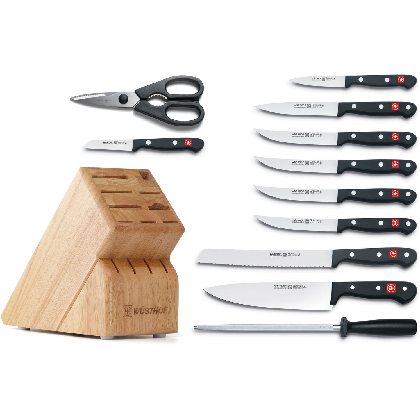 Wüsthof Gourmet Knife Block Set - 12 Piece