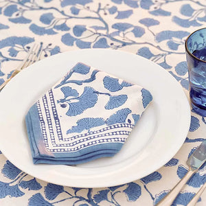 Pomegranate Ginkgo Blue Napkin - 4 PC