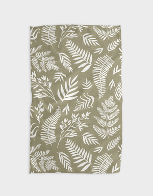 Geometry - Olive Kitchen Tea Towel